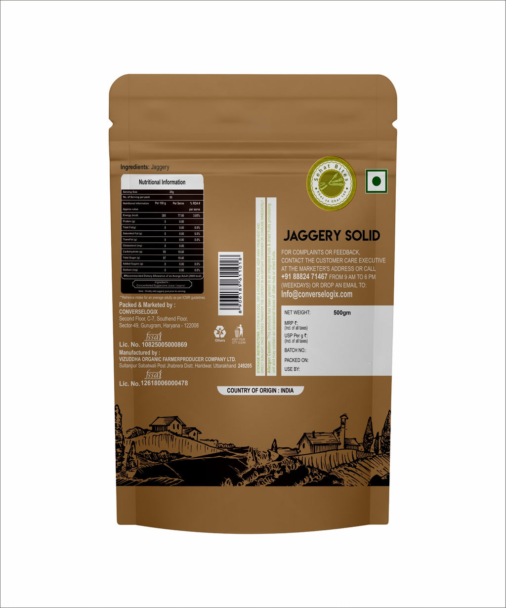 Sehat Bites Jaggery Solid 500 g