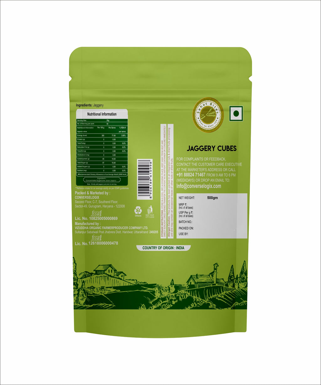 Sehat Bites Jaggery Cube 500 gm